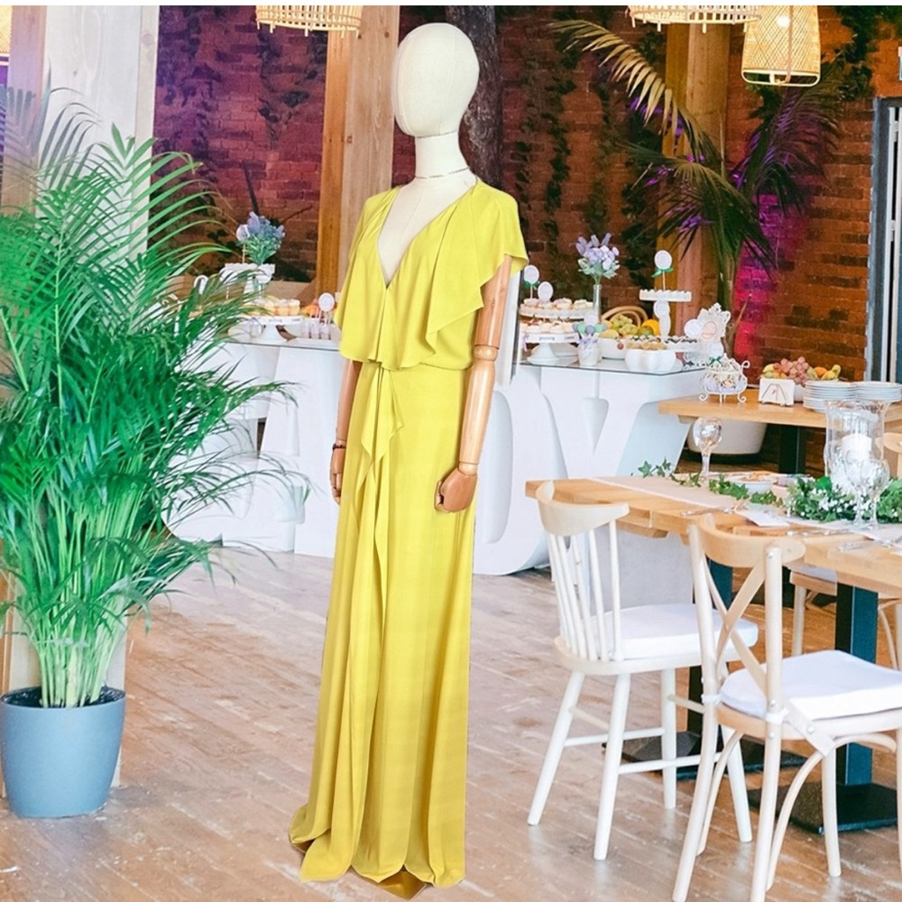 BCBG Max Azria Evette Gown | Size 4 | Canary Yellow